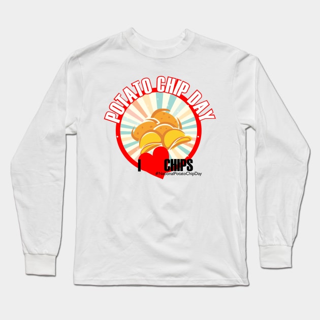 Potato Chip Day Long Sleeve T-Shirt by neomuckel